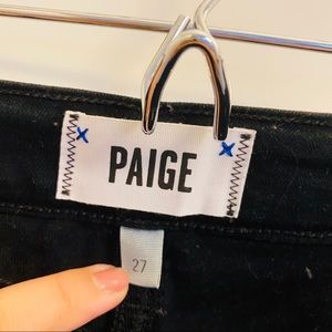 Paige verdugo ankle cropped jeans black 27